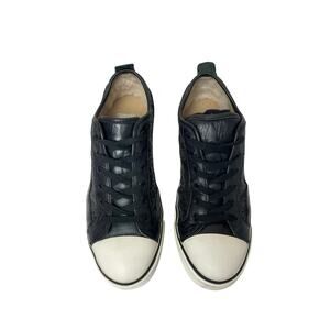 UGG‎ Black Sequin & Leather Lace Up Sneaker Shoes Size 7 Casual
